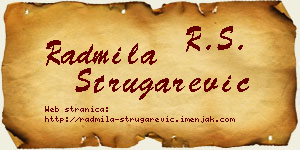 Radmila Strugarević vizit kartica